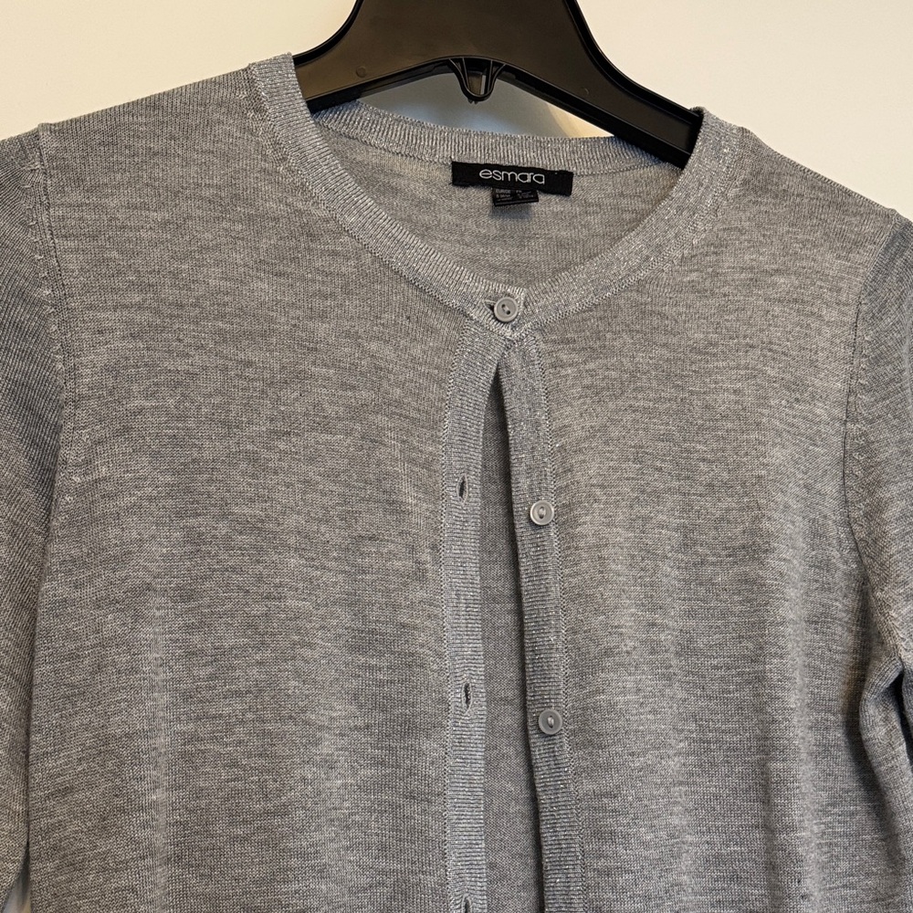 Gray Cardigan Sweater